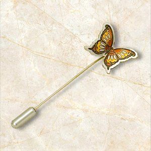 Vintage Reed & Barton Damascene Butterfly Stick Pin